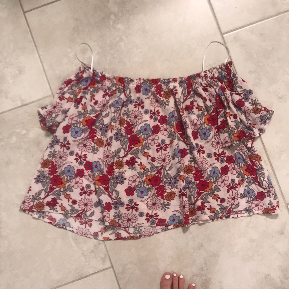 Floral off the shoulder top